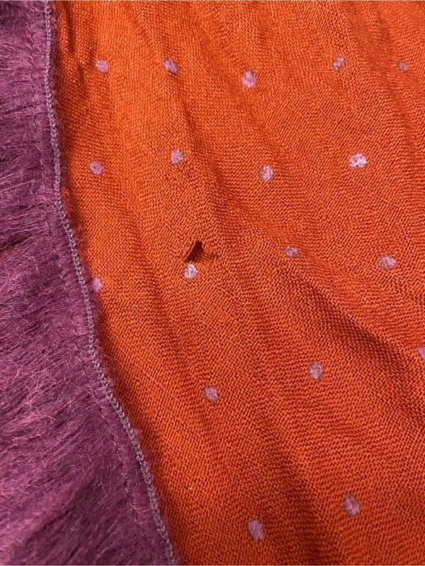 Purple and Orange Women's Scarf - Lightweight Fashion Wrap - Image 4