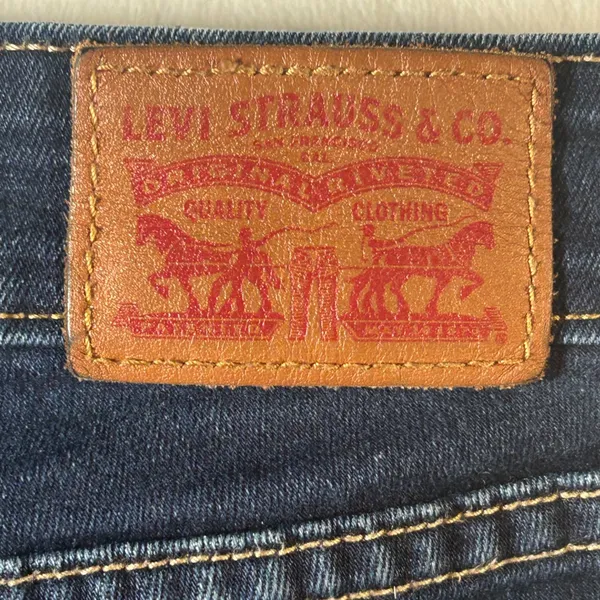Levi‎ Strauss Co 714 Straight Leg Dark Wash Jeans Size 25 Waist 25 Inseam 31 In - Image 7