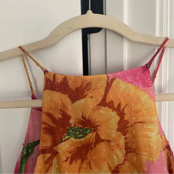 Farm‎ Rio Tiered Cotton Tank Midi In Mixed Garden Floral Dress - Image 7
