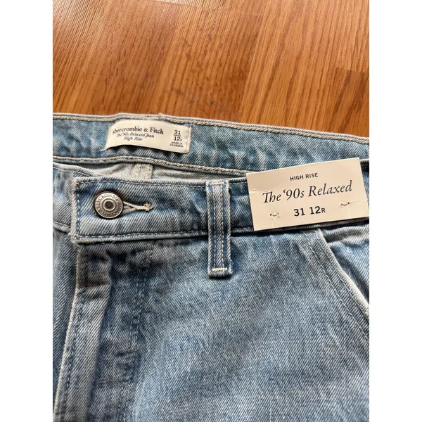 Abercrombie & Fitch 90s Relaxed Carpenter Jean High Rise Size 12 - Image 10