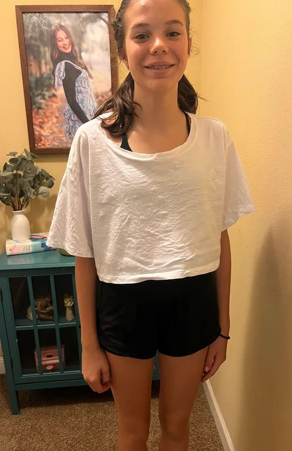 Daily Drills Soft Cropped Tee White - Image 3