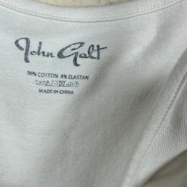 Brandy Melville John Galt White Lace Up Back Tank one size - Image 3