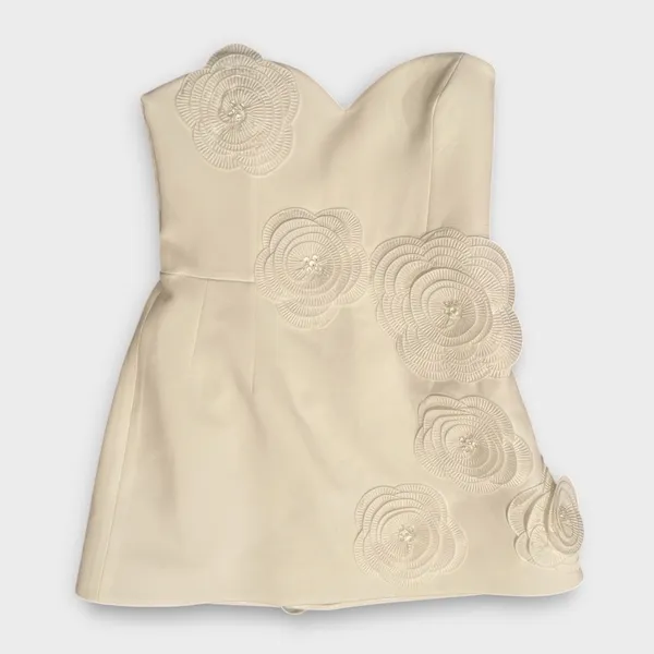 Helsi Gia Strapless Sweetheart 3D Floral Mini Dress Size XL - Image 7