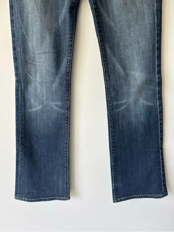 7 For All Mankind Boycut Jeans Boyfriend Fit Bootcut Straight Leg Medium Wash - Image 3