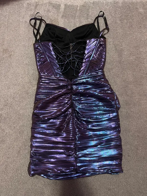 Homecoming Dress Purple Size 6 - Image 2