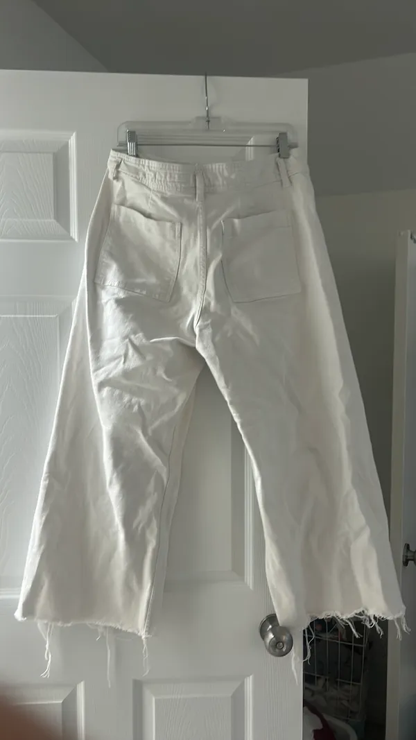 ZARA white Sailor High-Waisted Jeans - Image 2