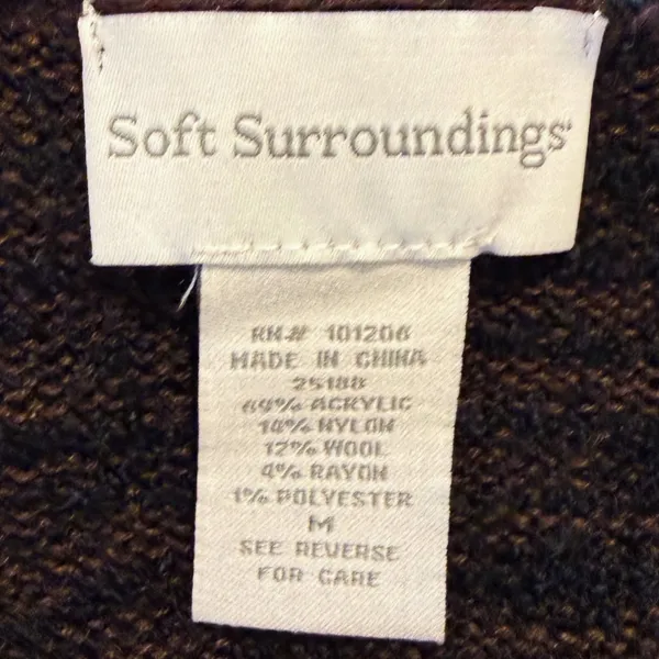 Soft Surroundings Women's Sweater Tunic Asymmetrical Hem Knit Brown Size M‎ - Image 5