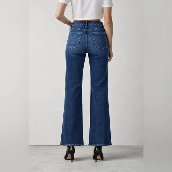 Fidelity‎ Denim Katie High Rise Classic Flare Wide Leg Jeans St Tropez Size 25 - Image 3