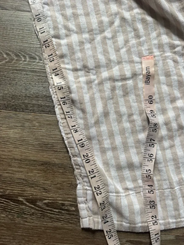 Pact Tan & White Wide Leg Capris XL - Image 6