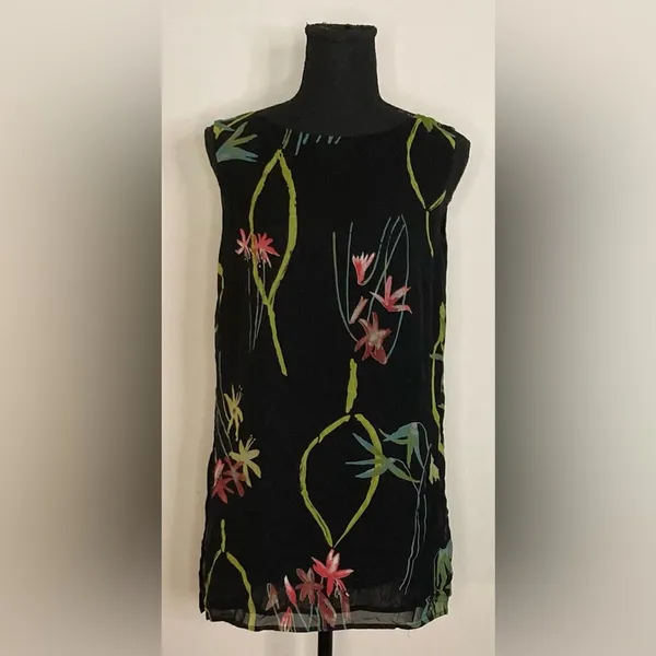 Coldwater Creek- Black and floral‎ tank top Size M/L - Image 2