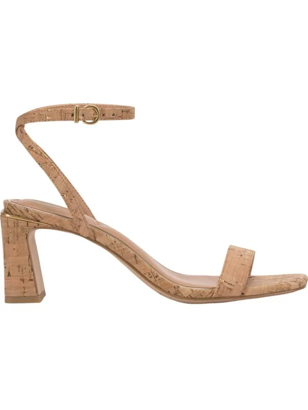 NWT Vince Camuto Hamda Ankle Strap High Heel Sandals Natural Brown / Gold 8.5M - Image 2