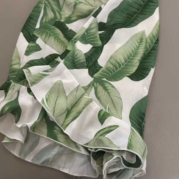 Show Me Your‎ Mumu Tropical Leaf Print Ruffle Hem High Rise Shorts Size XS - Image 9
