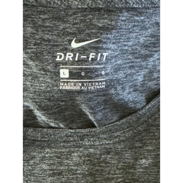 Nike Dri-FIT Training Top Dark Gray Space Dye Heather Women Large Outdoor Casual - Image 6
