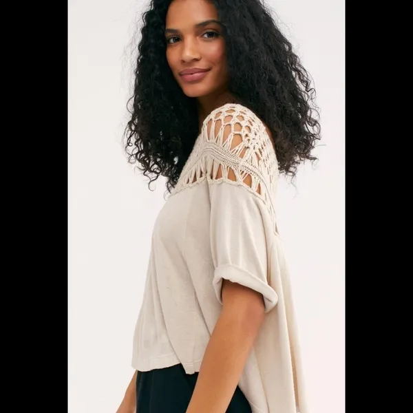 Free People We The Free Collette Tee Top - Image 4