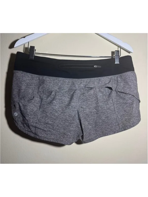 Lululemon Athletic Shorts Size 10 Grey Black - Image 2
