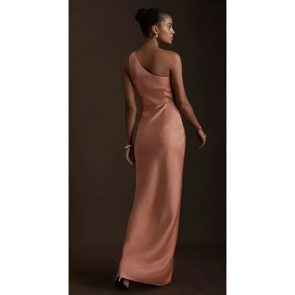 NWT BHLDN Anthropologie Dylan Cocktail Bridesmaid Dress Sedona One Shoulder Maxi - Image 2