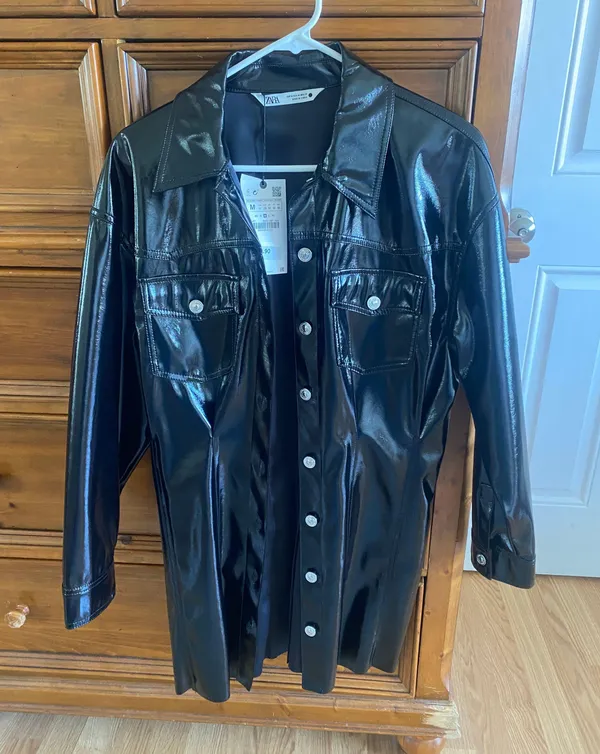 Faux Leather Dress - Image 2