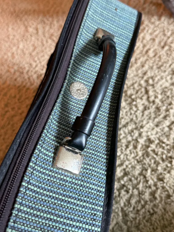 Vintage suitcase mod blue design - Image 3