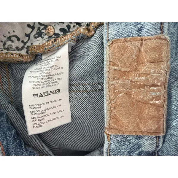 We The Free Risk Taker High Rise Straight Leg Jeans Blue Light Wash Size 28 - Image 7