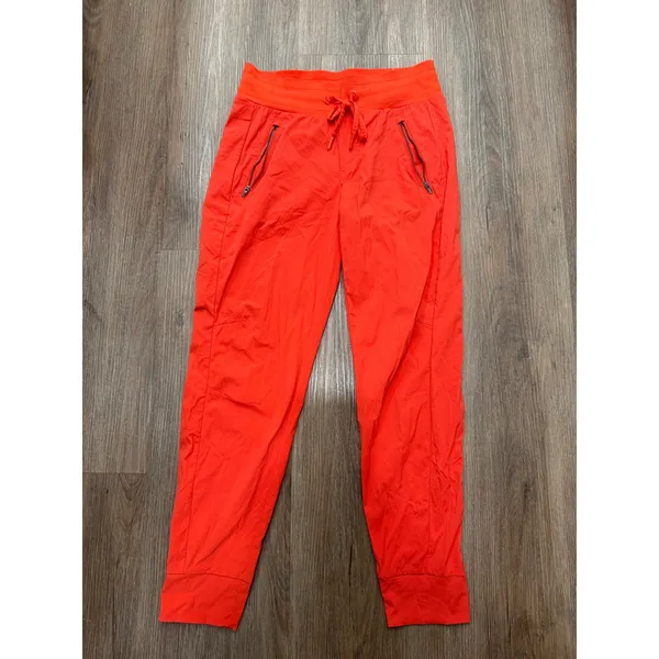 Athleta Trekkie North Jogger Orange Hiking Pants Womens 2 Zipper Pockets Stretch - Image 2