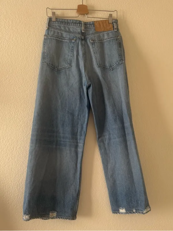 Rag & BONE Ruth Super High-Rise Ankle wide leg Jeans in Crossroad - Image 5