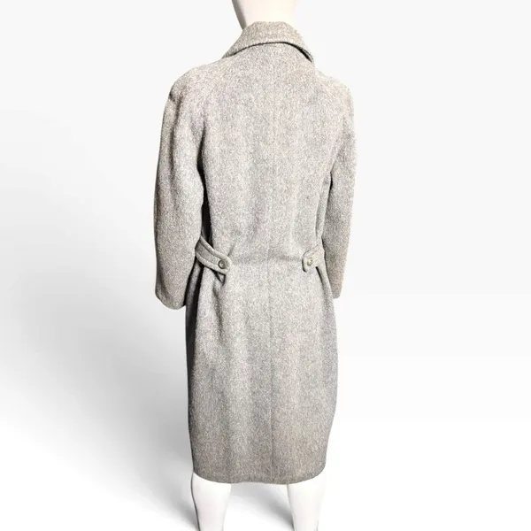 Vintage Soda-Set Fashions Gray Wool Overcoat Union Made Mid Century Coat Wool - Image 5