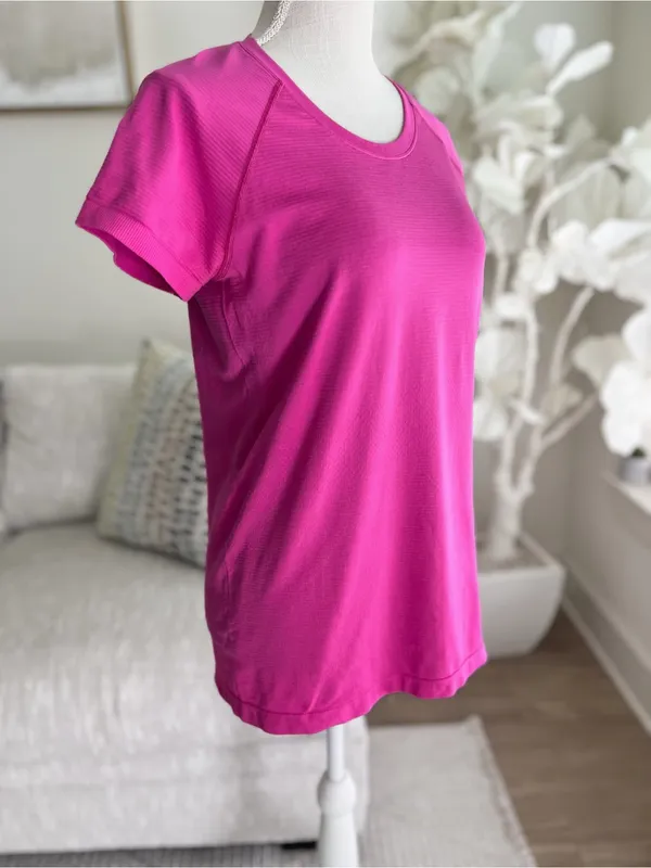Lululemon Swiftly Tech Short Sleeve Women’s Active Tee - Hot Pink Size 10 - Image 2