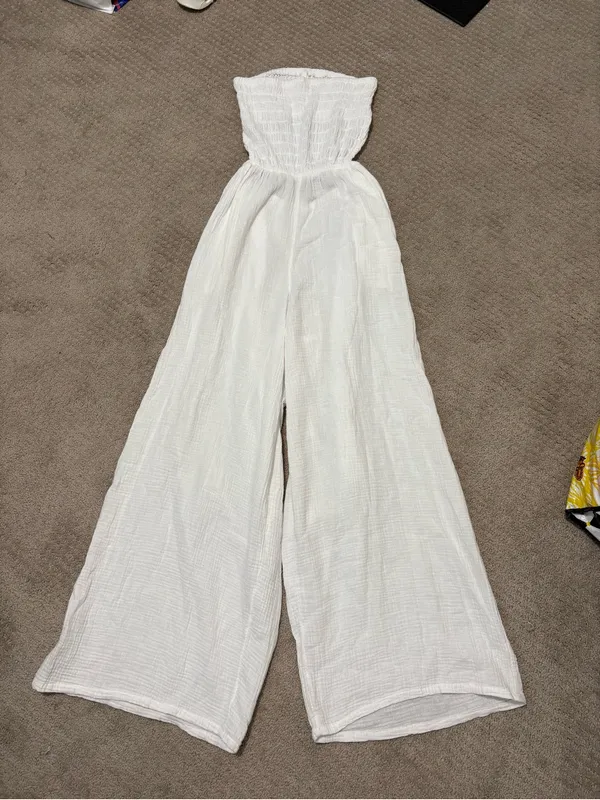Aerie Gauzy Strapless Jumpsuit - Image 5