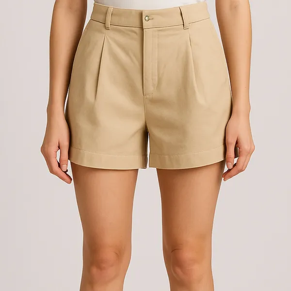 MNG Mango Shorts Beige Pleated women’s Size 38 (US 6) (A175)”✨ - Image 2