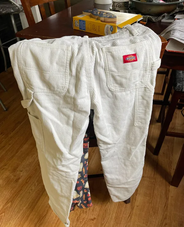 Dickies White Corduroy Cargos - Image 2