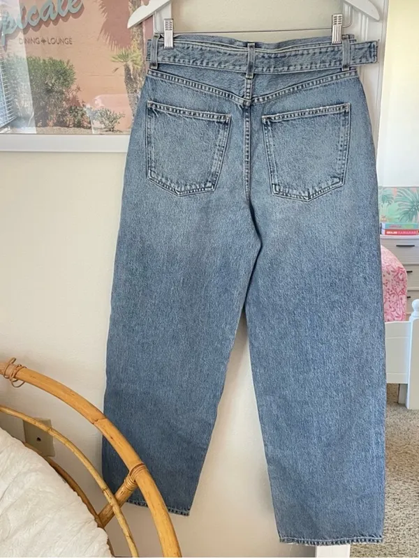 Agolde Free People Belted Baggy Jeans in Outlander - Image 9
