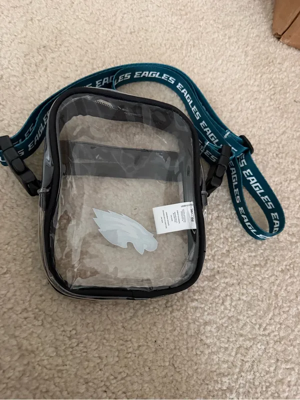 NFL Eagles Clear Crossbody Bag White - Image 2