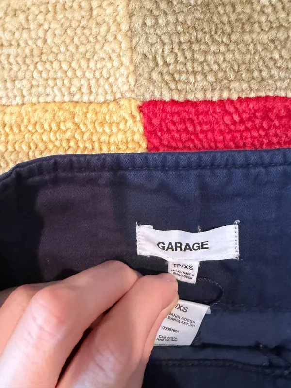 Garage Clothing Navy Blue Pleated Low Rise Mini Skort Built in Shorts Size XS - Image 3