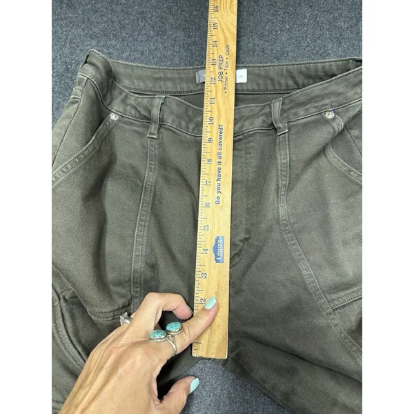 Mint Velvet Khaki Cargo Straight Slim Jeans Women's 8R uk 12R Combat Utility‎ - Image 4