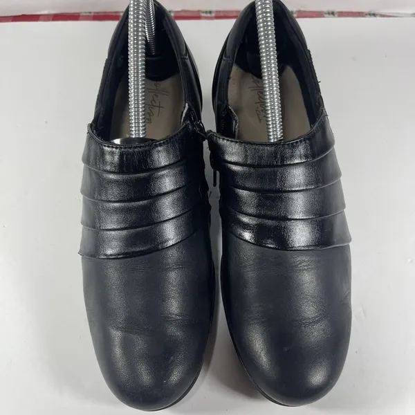 Clarks Collection Black Leather Zip Ankle Booties – Women’s Size 8 M - Image 4