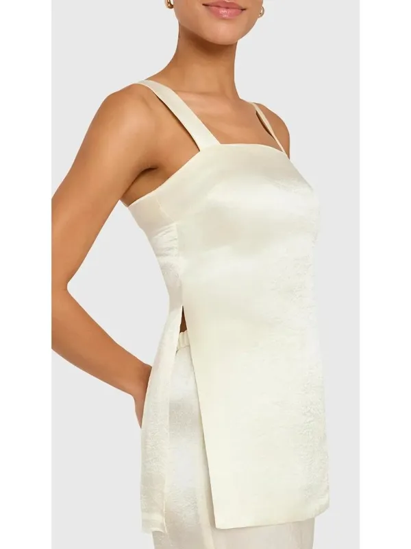 Amanda Uprichard Mariko Top in Ivory Small New Womens Sleeveless Tank Tunic - Image 14