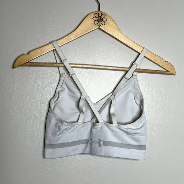 Under Armour White Criss Cross Back Sports Bra - Image 5