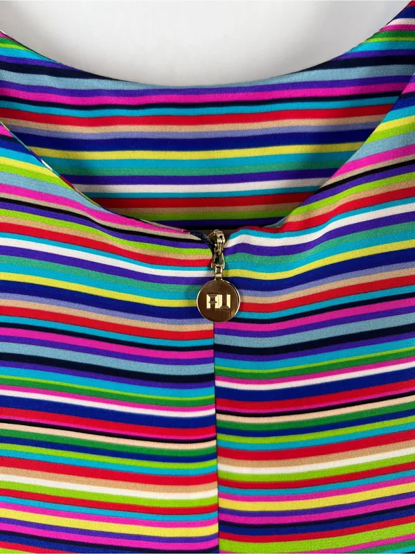 Amanda Uprichard Rainbow Striped Silk Mini Dress Size S - Image 8