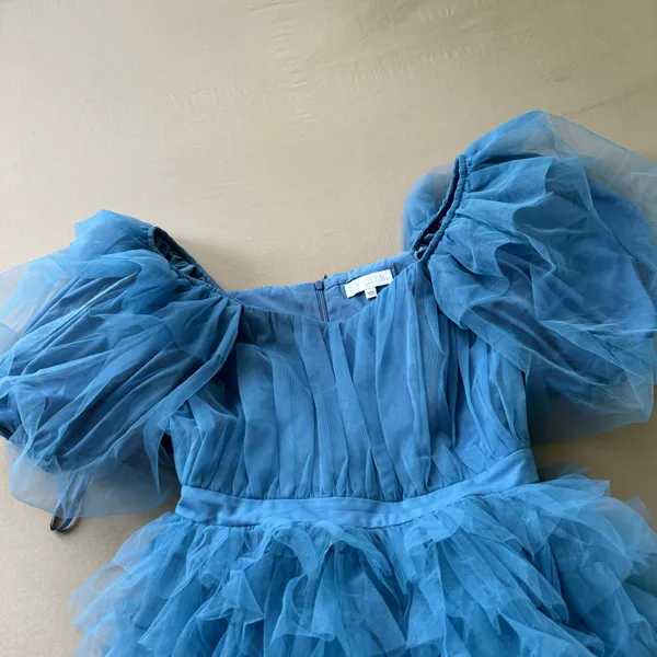 Ivy City Co. Tulle Puff-Sleeve Fairytale Dress - Image 6