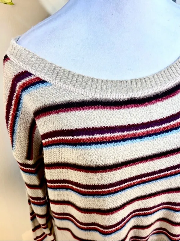 💥Free People Beach Road Trip Alpaca Blend Striped Boxy Sweater Sz S💛 - Image 7