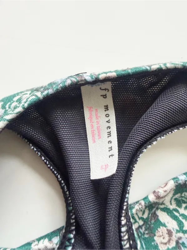 Free People Movement Floral Synergy Strappy Back Crop Top Sports Bra Small - Image 4
