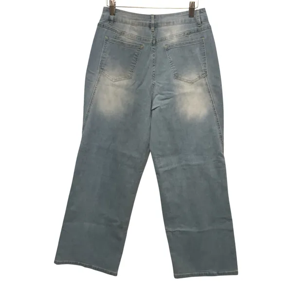 NWT EMMIOL Womens Light Wash Wide‎ Leg Jeans Size Small - Image 3