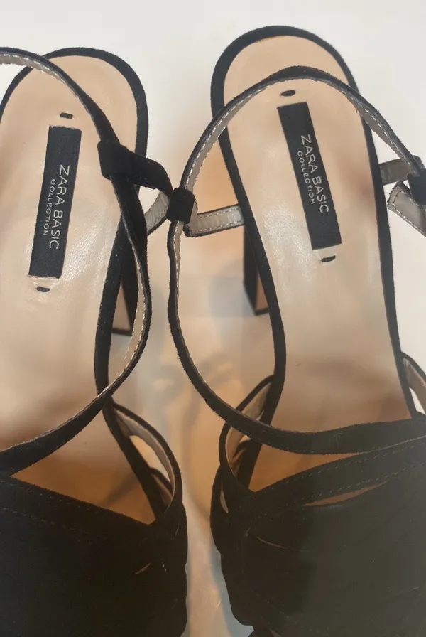 ZARA SZ 8 (39)   Suede Platform Heels EXCELLENT Condition! - Image 5