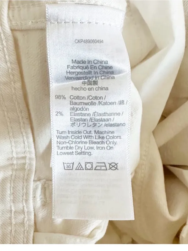 Madewell Jeans Womens Tapered Denim Trousers Vintage Ivory High Rise NWT - Image 4