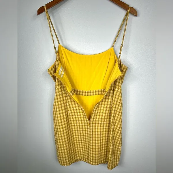 Urban‎ Outfitters Yellow Emma Plaid Mini Dress - Image 6