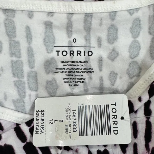 Torrid Tie Dye Foxy High Neck Sleeveless Tank Size 0 (L/12) - Image 6
