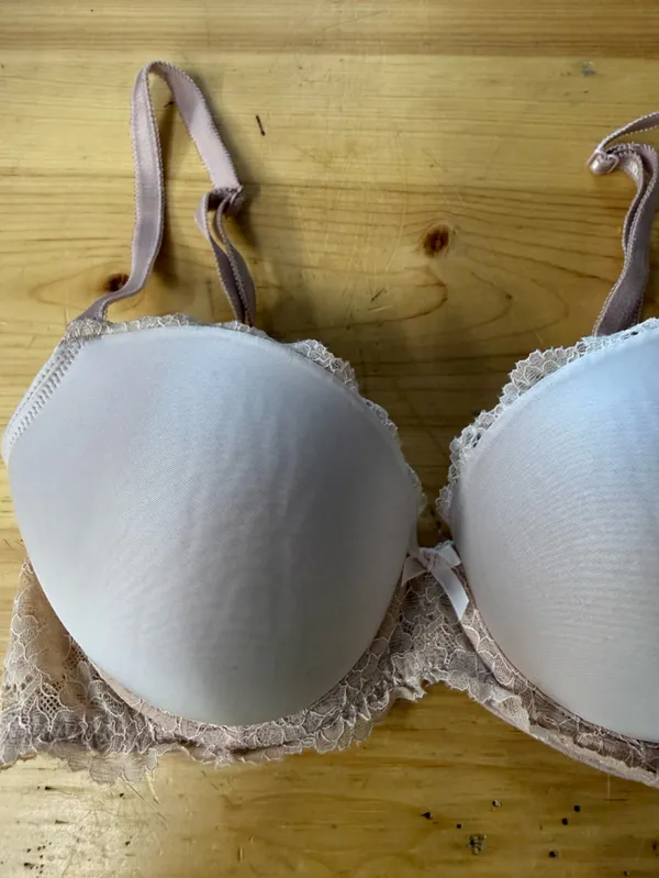 Victorias Secret Dream Angels Lined Demi Bra Lace Cream Beige 34C - Image 2