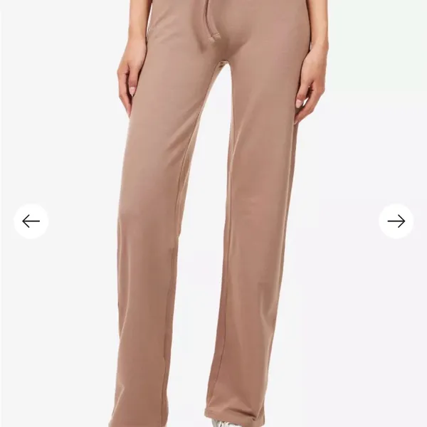 Adanola Taupe Wide-Leg Drawstring Pants - Image 3