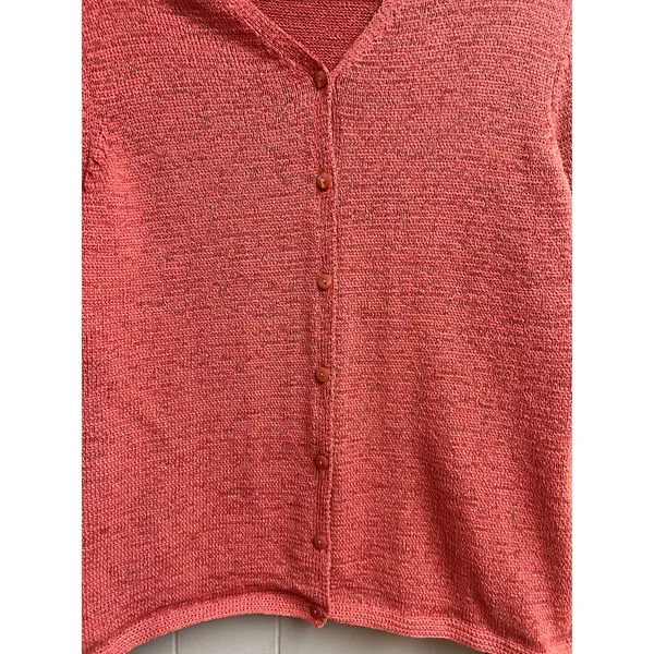 Pendleton Coral Pink Knit Cardigan Sleeveless Tank Set Medium - Image 7