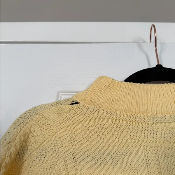 Basic Editions Yellow Turtleneck Mockneck Vintage Sweater Grandmacore - Image 8